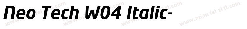 Neo Tech W04 Italic字体转换